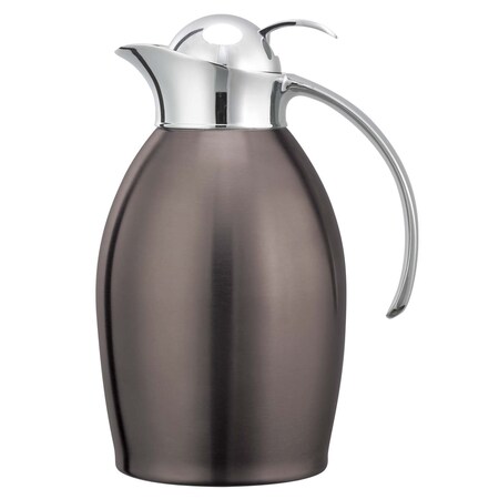 Nicollet Series Push Button Stainless Vacuum Insulated Carafe, 33.8 Ounce, Dark Tungsten